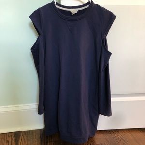 Navy blue off the shoulder dress!